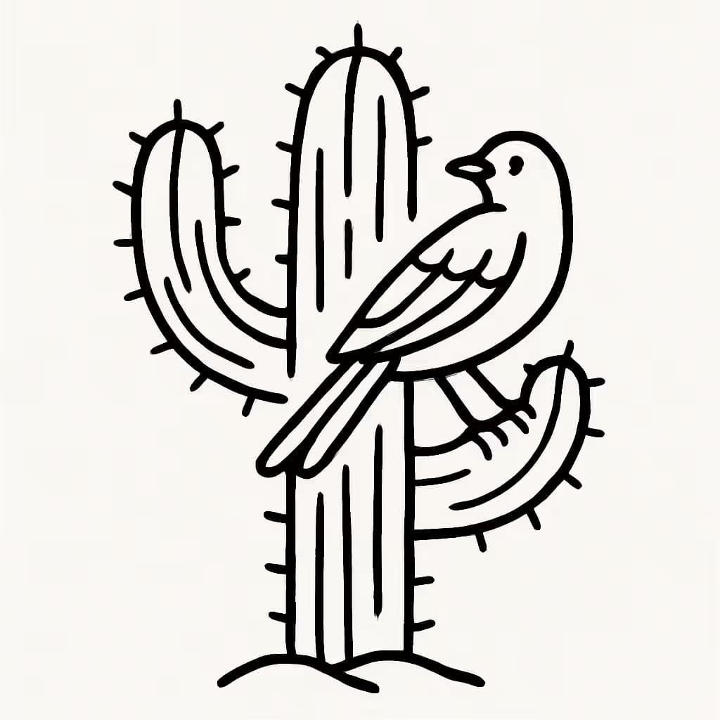 Cactus Tattoo: Basic Style Sanctuary Design