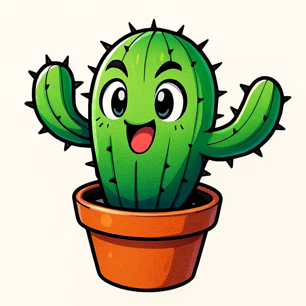 Cactus Tattoo Chibi Anime Design Character