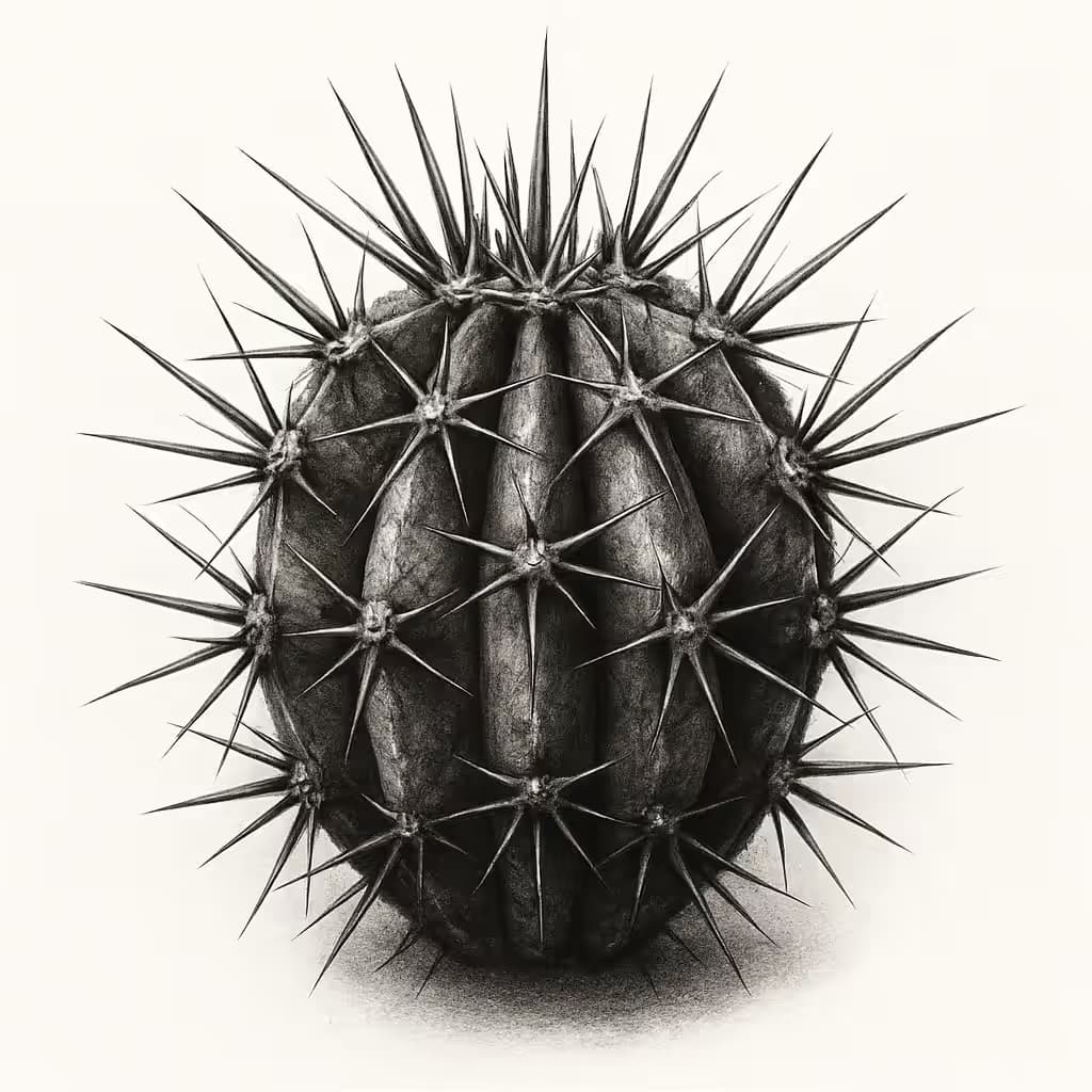 Cactus Tattoo Realism Design: Close-Up Textured Art