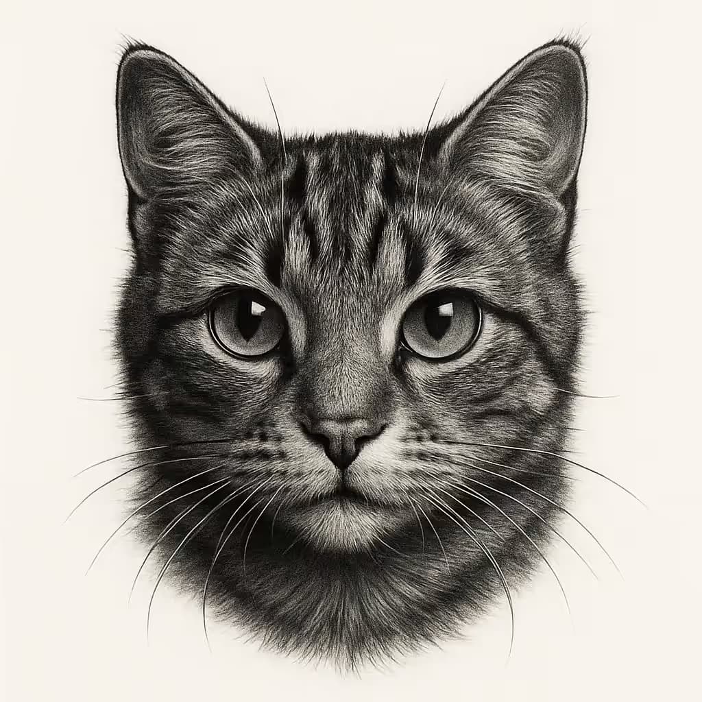 Cat Tattoos: Realistic Cat Portrait Tattoo Design